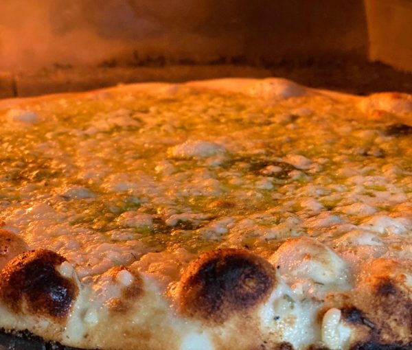 Garlic & Rosemary Flatbread with Cheese